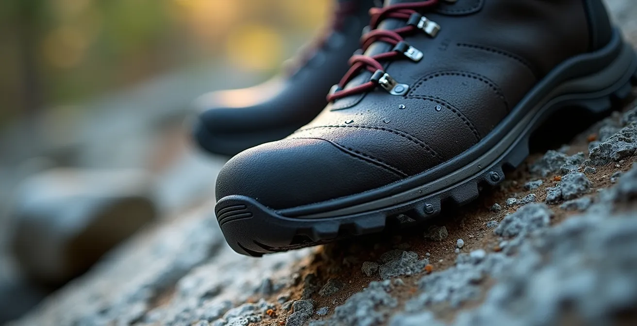 Sportler beim spezifischen Bergsimulationstraining mit beladenem Rucksack