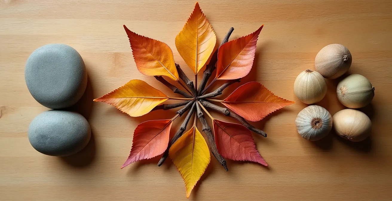 Abstrakte Darstellung der vier Lebensbereiche in harmonischer Balance