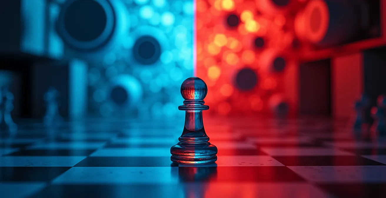 Abstrakte Darstellung der emotionalen Einflüsse auf Handelsentscheidungen