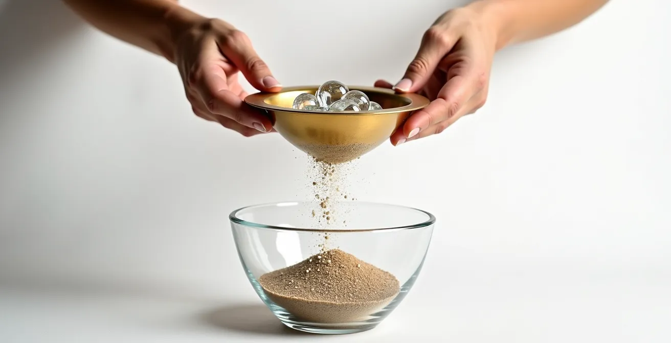 Abstrakte Darstellung der Filterung von Marktrauschen zu klaren Signalen