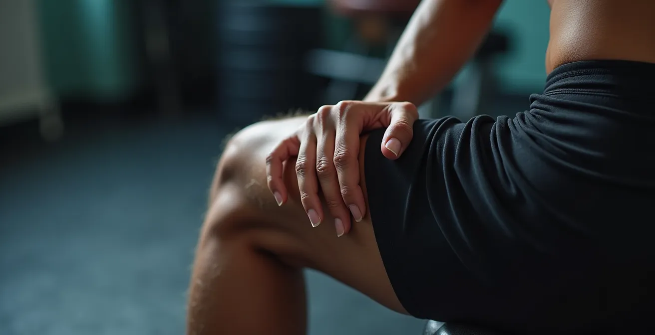 Demonstration der kontrollierten Hüftgelenksrotation als Aufwärmübung