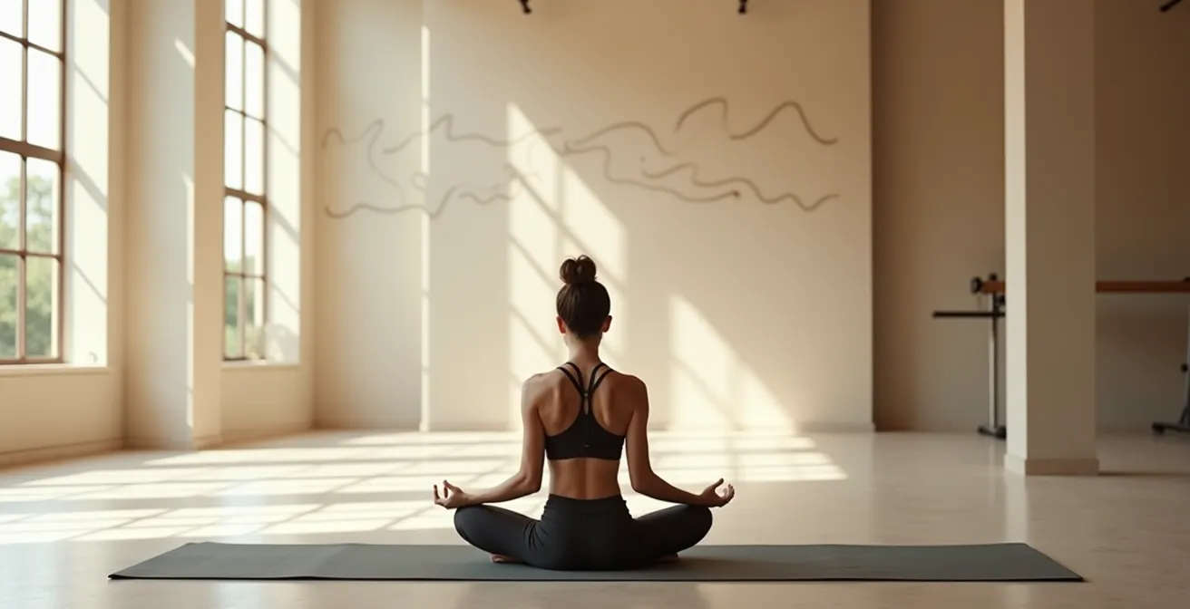 Athlet in einer meditativen Regenerationsphase, die den Prozess der Superkompensation während einer Deload-Woche symbolisiert.