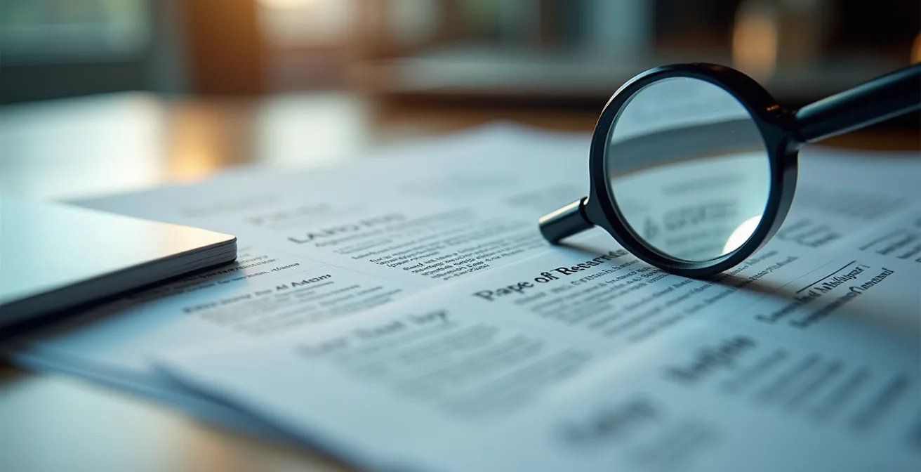 Detailaufnahme von Dokumenten bei der Bonitätsprüfung