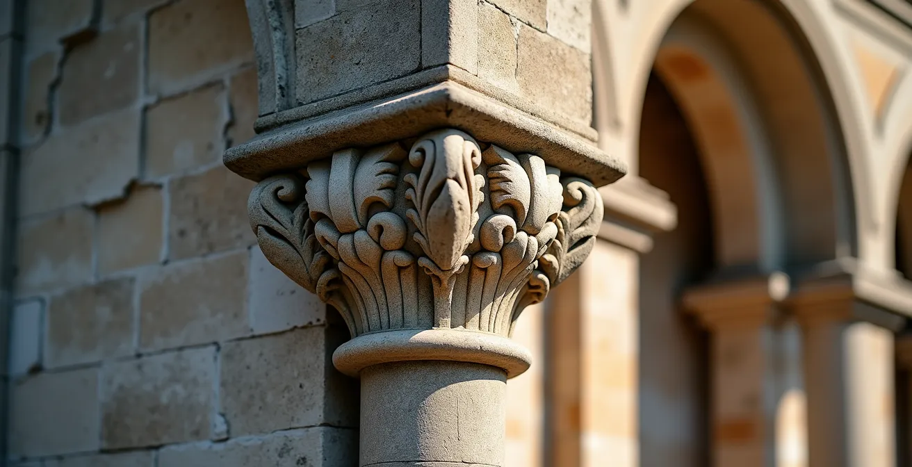 Architektonische Details zeigen den Kontrast zwischen gotischen und barocken Stilelementen